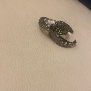 Metal cut out Hoop earrings